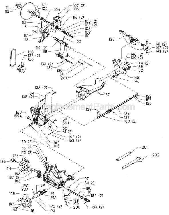 Delta 36-883 Type 1 Table Saw Page B Diagram