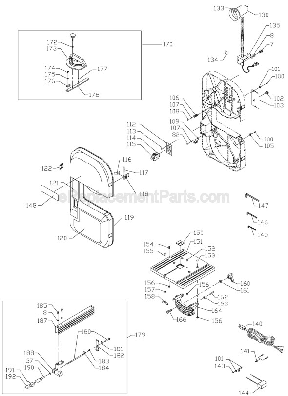 Delta 9 Band Saw 28 150 Parts 6974