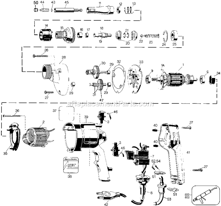 Dewalt 2034-10 (Type 1) Hd Vsr D/W Scrugun Power Tool Page A Diagram