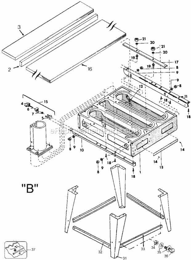 DeWALT B7749 (Type 2) 10-In. Radial Saw Default 2 Diagram