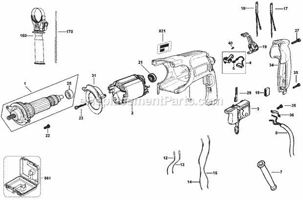 DeWALT D25113K (Type 2) Hammer Default 2 Diagram