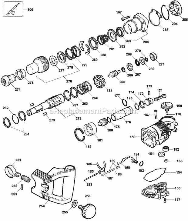 DeWALT D25830K (Type 1) Chipping Hammer Page B Diagram