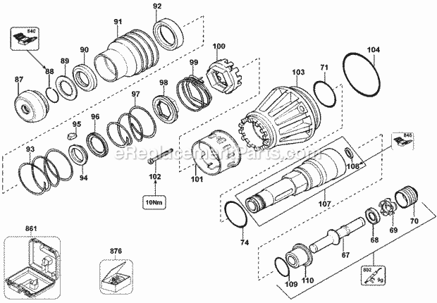 DeWALT D25902K (Type 1) Demolition Hammer Tool Holder Diagram