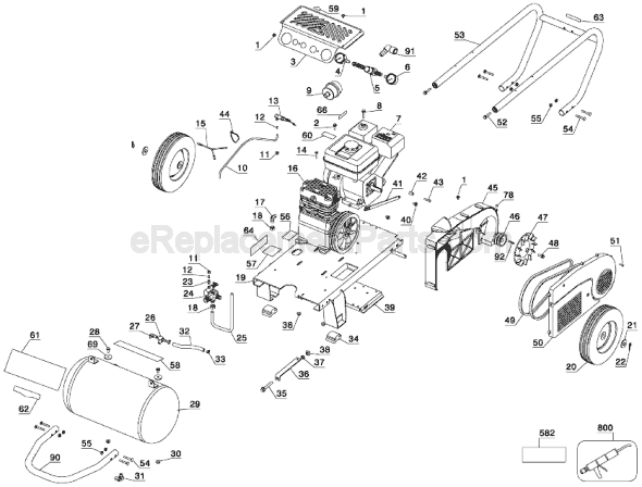 DeWALT D55273 Type 1 Compressor Page E Diagram