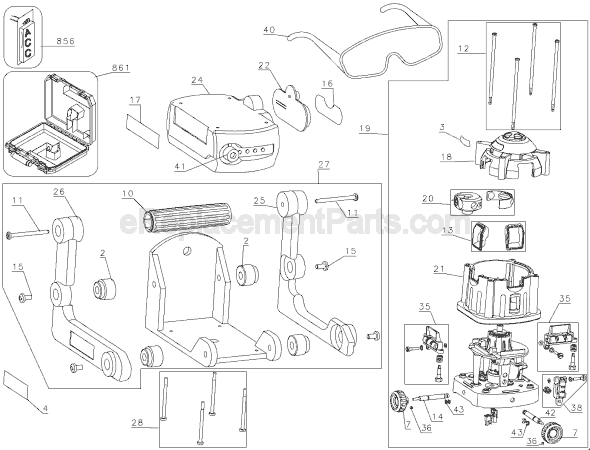 DeWALT DW071I Type 1 Rotary Laser Kit Page A Diagram