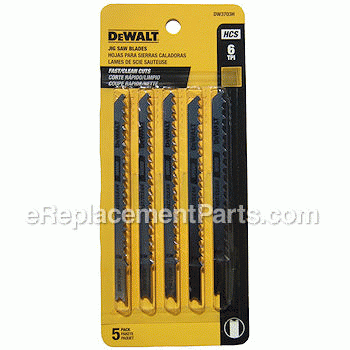 4-inch L X Thick - 6 Tpi U-sha - DW3703H:DeWALT