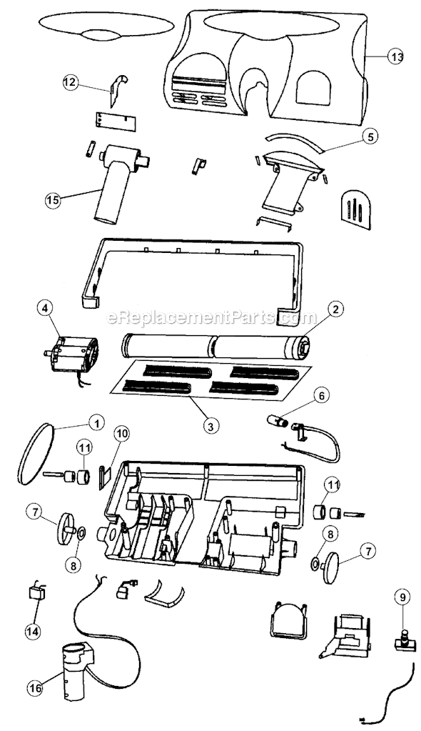 Dirt Devil M082576 Jaguar Pet Bagged Canister Vacuum Page B Diagram