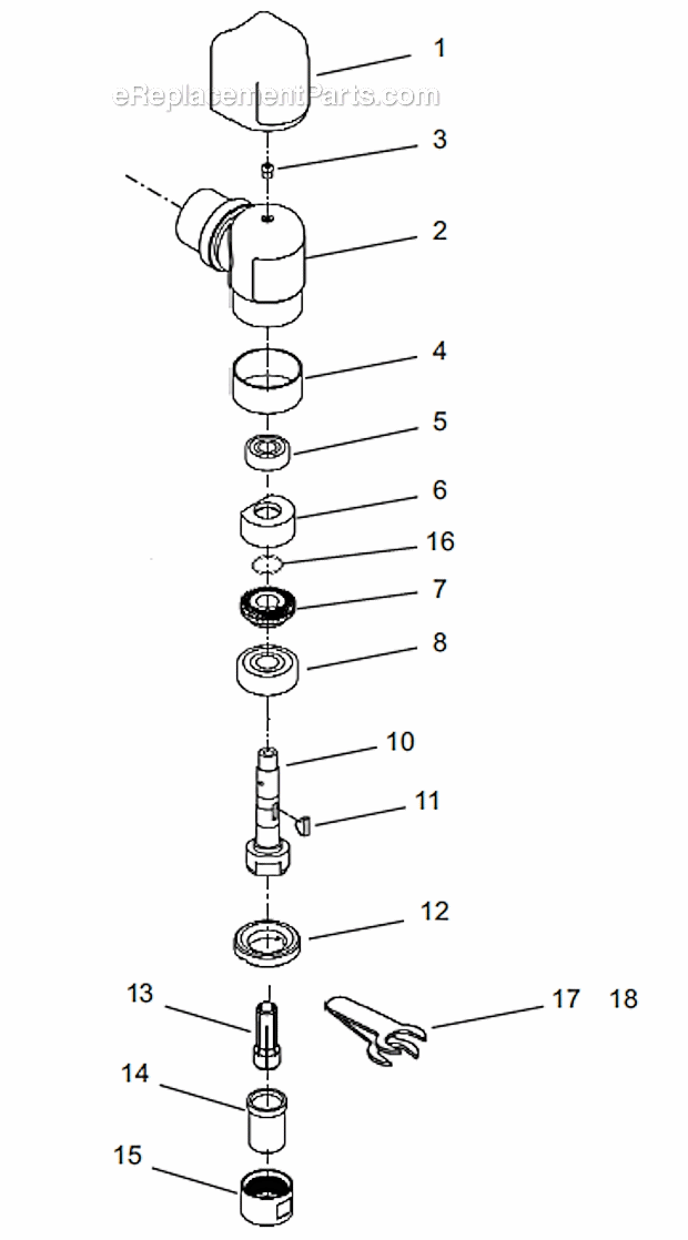 Dotco 10LF280-32 Right Angle Grinder Page B Diagram