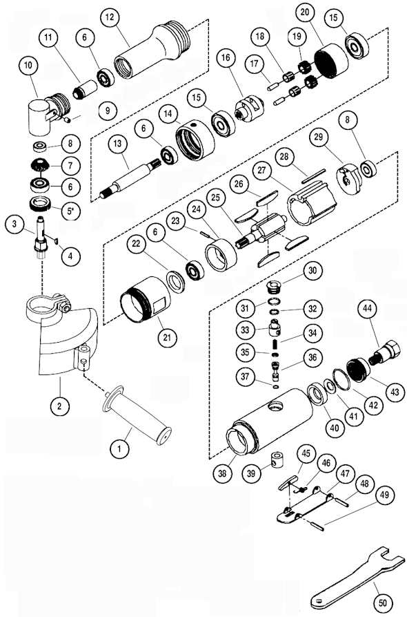 Dynabrade 18253 Wire Wheel Tool Page A Diagram