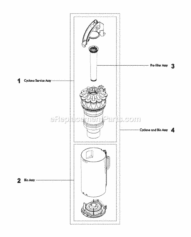 Dyson DC40 Upright Vacuum Page D Diagram