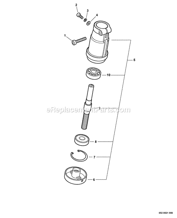Echo 99944200615 Curved Shaft Trimmer Attachment Gear_Case Diagram