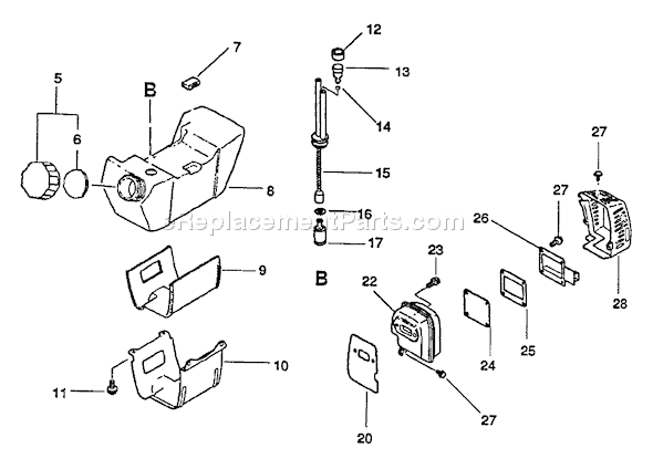 Echo CLS-4600 (After S/N 001001) Straight Shaft Clearing Saw Page D Diagram