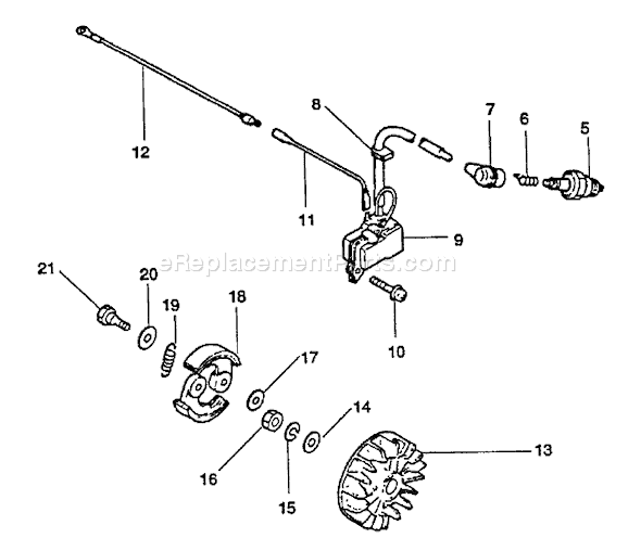 Echo CLS-4600 (After S/N 001001) Straight Shaft Clearing Saw Page E Diagram