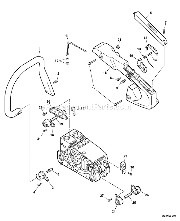 Echo CS-306 (C08411001001 - C08411999999) Chainsaw Page G Diagram