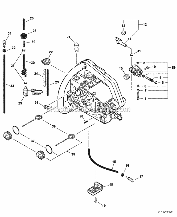 Echo CS-341 (C23111001001-C23111999999) Chainsaw Fuel_System_Auto_Oiler Diagram