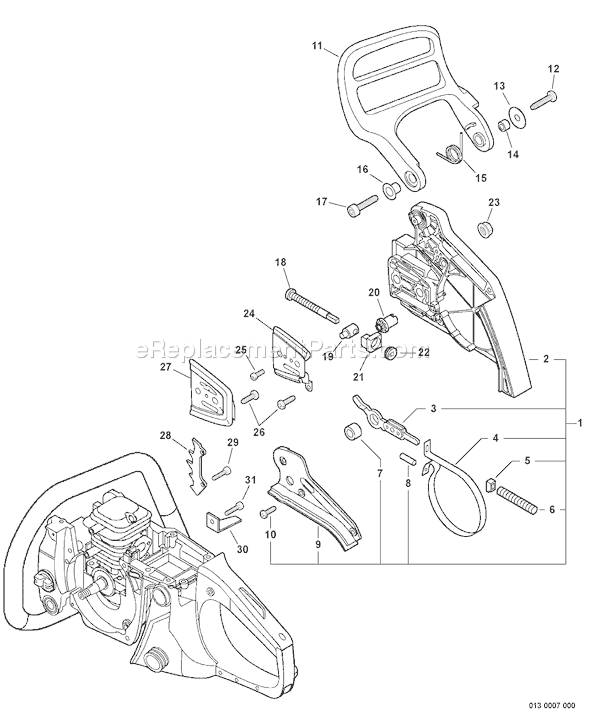 Echo CS-370 (C08011001001 - C08011999999) Chainsaw Page C Diagram