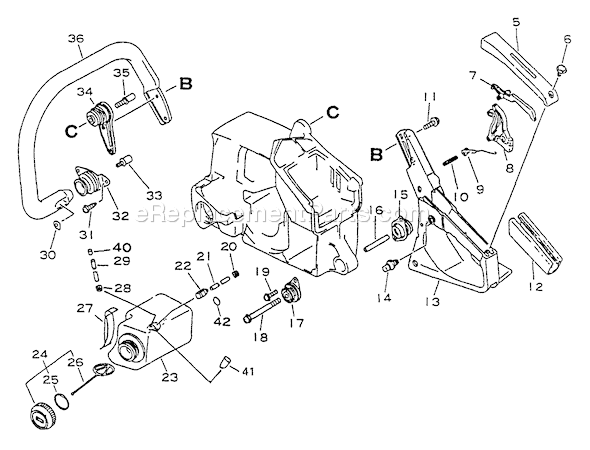 Echo CS-3900 Chainsaw Page D Diagram