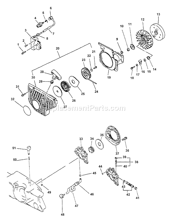 Echo CS-5000 (Type 1E) Chainsaw Page E Diagram