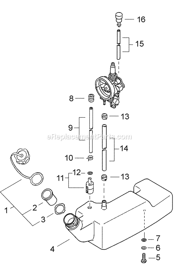 Echo DM-4610 (35001001-35999999) Sprayer Fuel_System Diagram