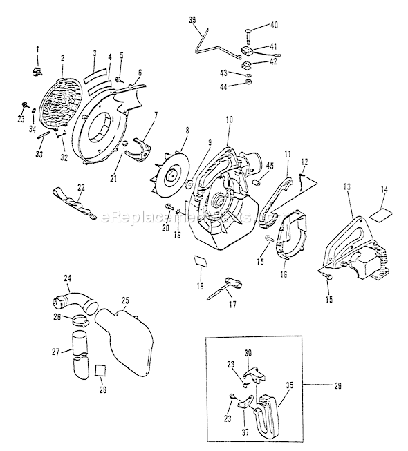 Echo ES-1000 (001001 - 025416) Shred-N-Vac Page C Diagram