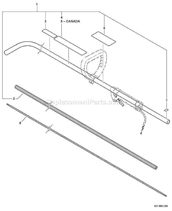 Echo GT-200R (07001001 - 07003016) Curved Shaft Grass Trimmer Page K Diagram