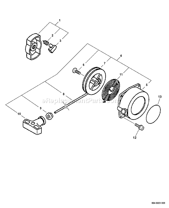 Echo GT-200R (07001001 - 07003016) Curved Shaft Grass Trimmer Page P Diagram