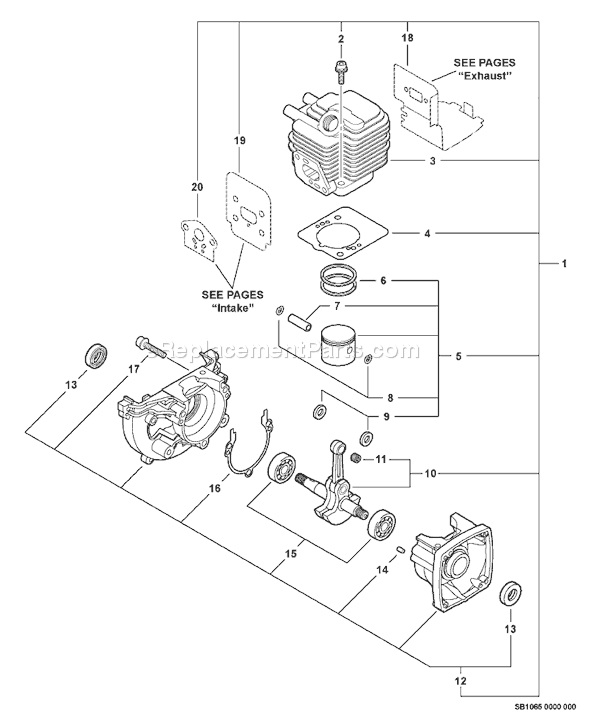 Echo GT-200R (07001001 - 07003016) Curved Shaft Grass Trimmer Page C Diagram