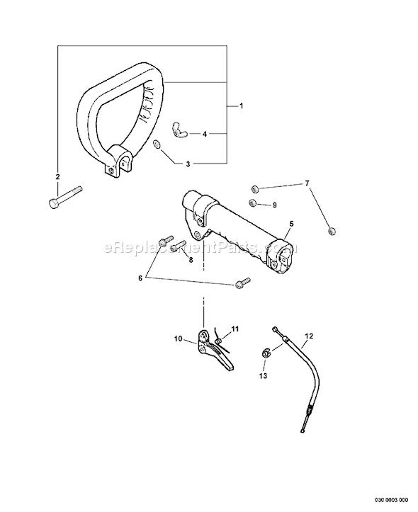 Echo GT-200R (07001001 - 07003016) Curved Shaft Grass Trimmer Page H Diagram