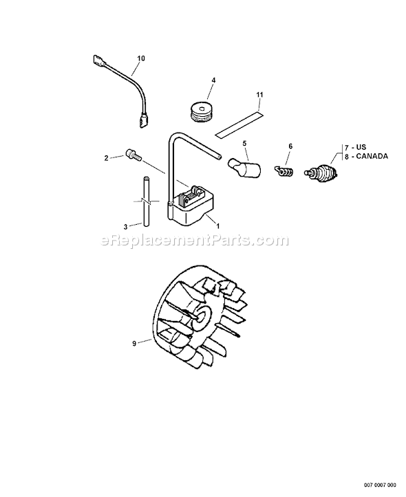 Echo GT-200R (07001001 - 07003016) Curved Shaft Grass Trimmer Page I Diagram