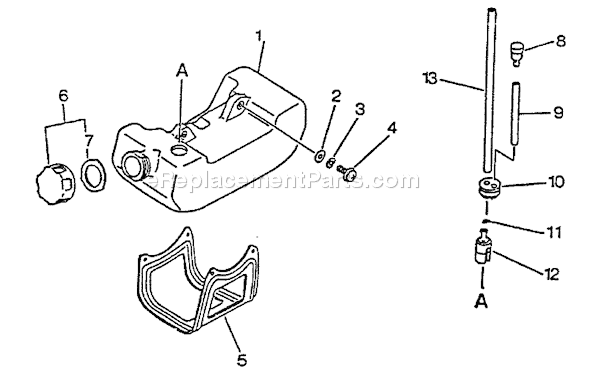 Echo GT-2103 (001001 - 031001) Curved Shaft Grass Trimmer Page D Diagram