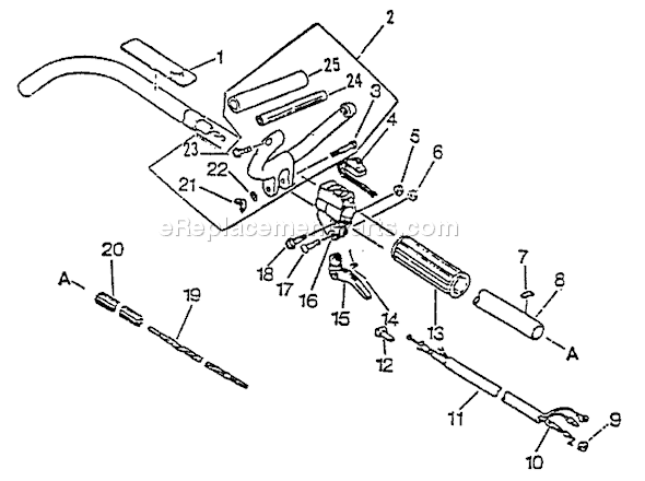 Echo GT-2103 (001001 - 031001) Curved Shaft Grass Trimmer Page F Diagram