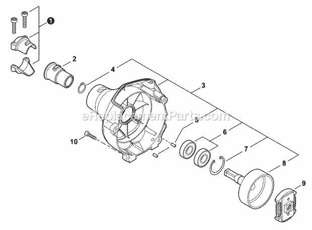 Echo GT-225L (T88813001001-T88813999999) Trimmer Fan_Case Diagram