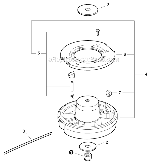 Echo GT-225 (S09313001001-S09313999999) 21.2 cc Curved Shaft Trimmer Rapid Loader Head Diagram