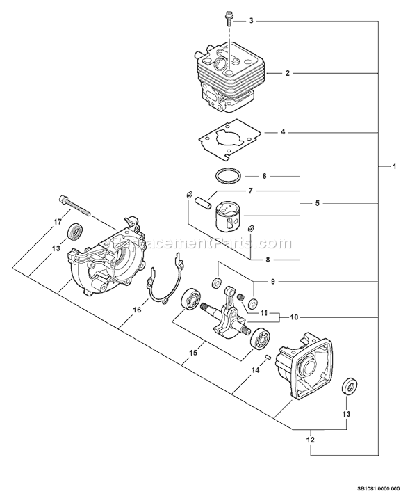 Echo GT-251 (S80013001001 - S80013999999) Curved Shaft Grass Trimmer Page C Diagram