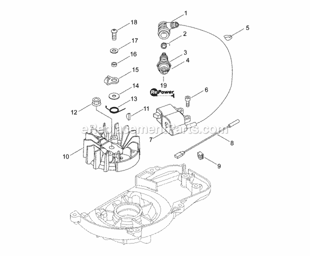 Echo HC-2420 (T77714001001-T77714999999) 24 in Gas Hedge Trimmer Ignition Diagram