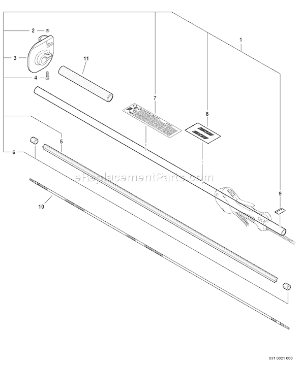 Echo HCA-265 (S77911001001 - S77911999999) Hedge Clipper Articulating Page M Diagram