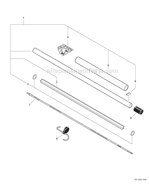 Echo PAS-225 (S59612022001-S59612999999) Gas Power Source Attachement Main Pipe, Driveshaft, Guide Bars, And Sawing Chains Diagram