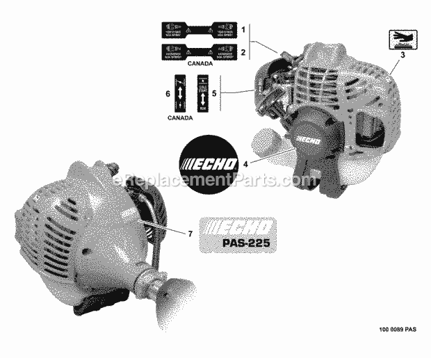 Echo PAS-225 Parts List and Diagram - (T44811001001 - T44811999999 ...