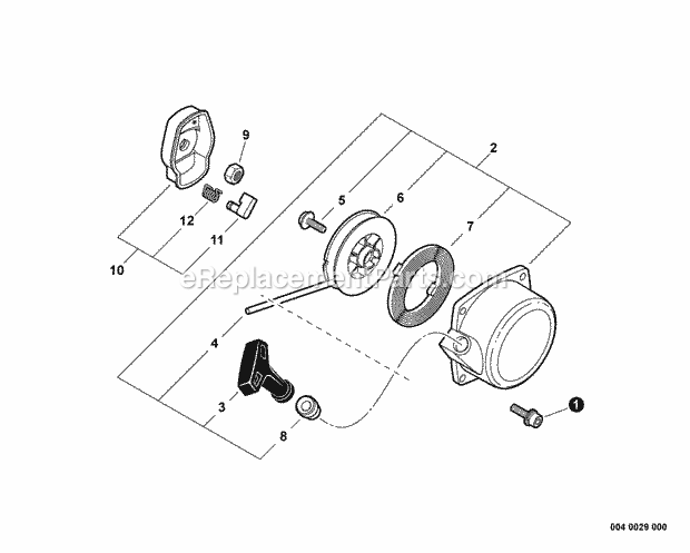 Echo PB-2455 (P32720001001-P32720999999) Handheld Blower Starter Diagram