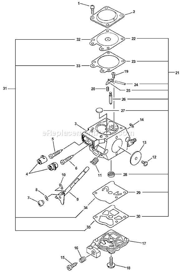 Echo PB-410 (09001001-09999999) Backpack Blower Page C Diagram