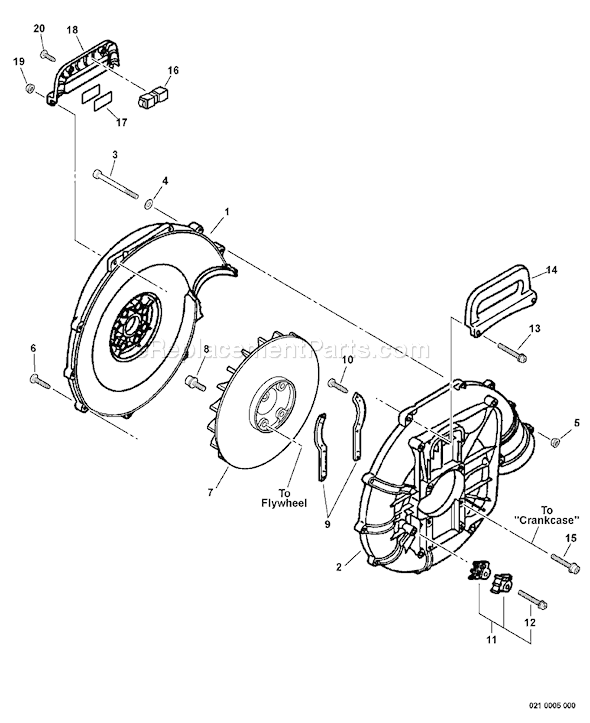 Echo PB-461LN (02001001-02999999) Backpack Blower Page G Diagram