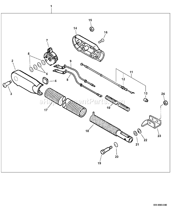 Echo PB-610 (P08311001001-P08311999999) Backpack Blower Page H Diagram