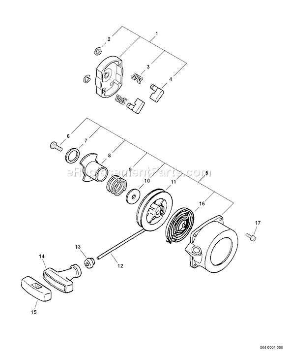 Echo PB-651H (07001001 - 07001236) Backpack Blower Page M Diagram