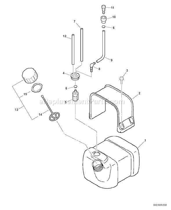 Echo PB-651H (07001001 - 07001236) Backpack Blower Page F Diagram