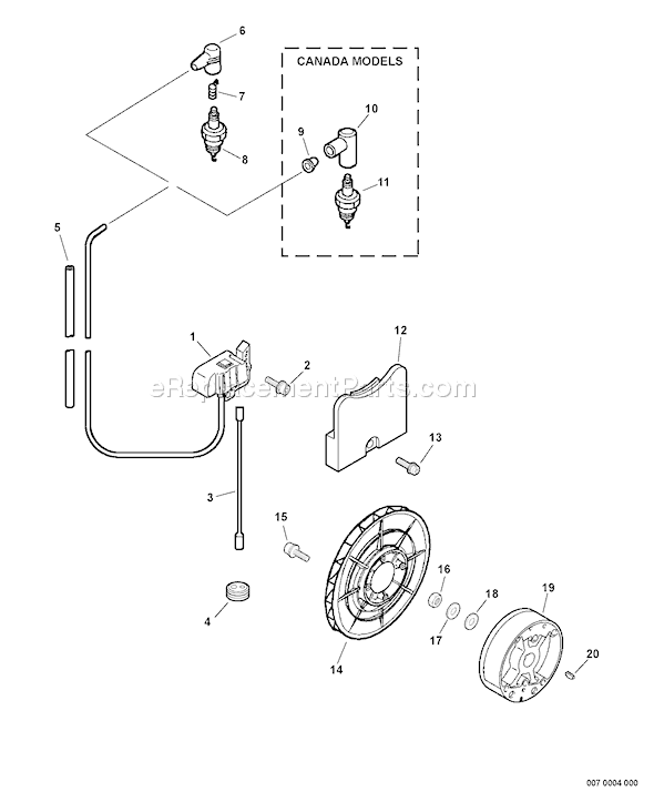 Echo PB-651H (07001001 - 07001236) Backpack Blower Page H Diagram