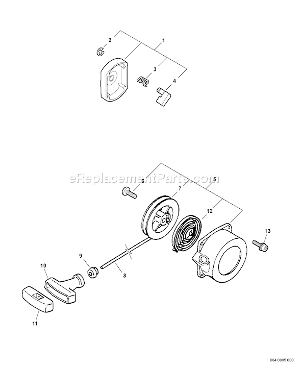 Echo PB-750H (05001001 - 05005985) Backpack Blower Page L Diagram