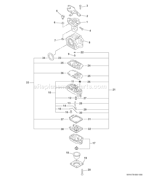 Echo PB-750H (05005959 - 05999999) Backpack Blower Page C Diagram