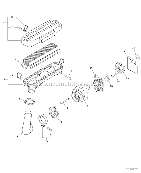 Echo PB-750H (05005959 - 05999999) Backpack Blower Page I Diagram