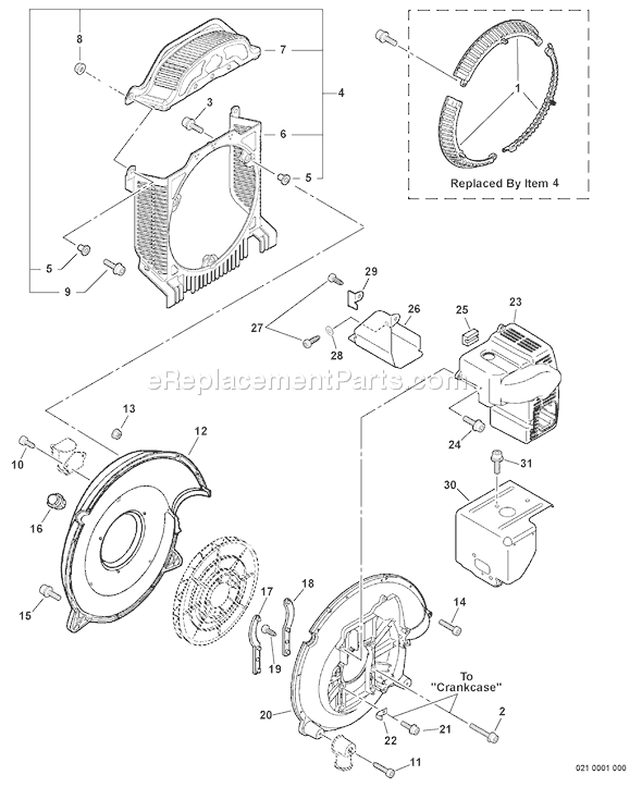 Echo PB-750H (07001001 - 07001198) Backpack Blower Page K Diagram