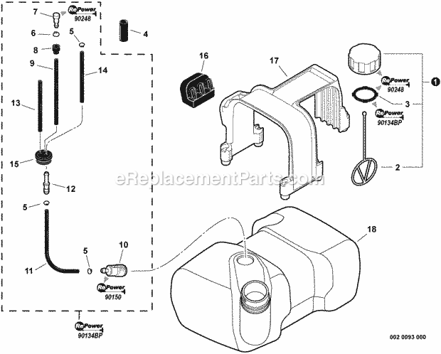 Echo PB-760LNT (P39413001001 - P39413999999) Backpack Blower Fuel_System Diagram